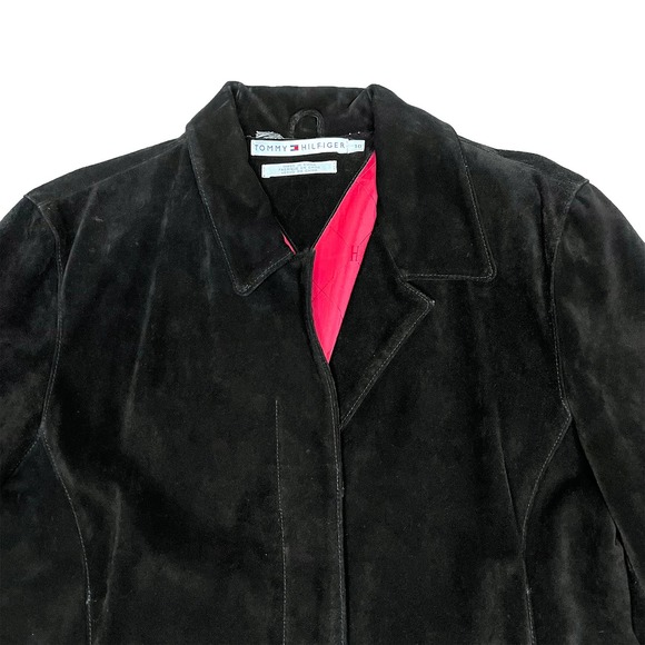 Tommy Hilfiger Black Suede Leather Jacket - Picture 2 of 13